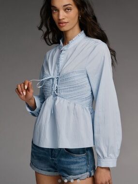 New Anthropologie Mare Mare Cinched Front Top